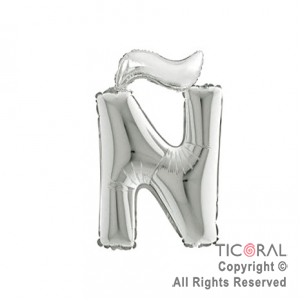 GLOBO METALIZADO LETRA � PLATEADA 14